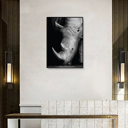 Vivolux | Fotografien Moderner Stil Leinwandkunst mit Wildtier-Muster in dunkler Farbe für Zuhause