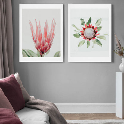 Vivolux | Texturierte Blumenleinwand Moderne Wanddekoration in heller Farbe für das Wohnzimmer, mehrere Größen