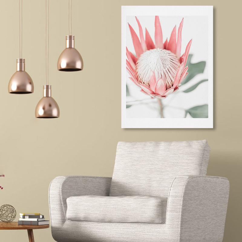 Vivolux | Texturierte Blumenleinwand Moderne Wanddekoration in heller Farbe für das Wohnzimmer, mehrere Größen