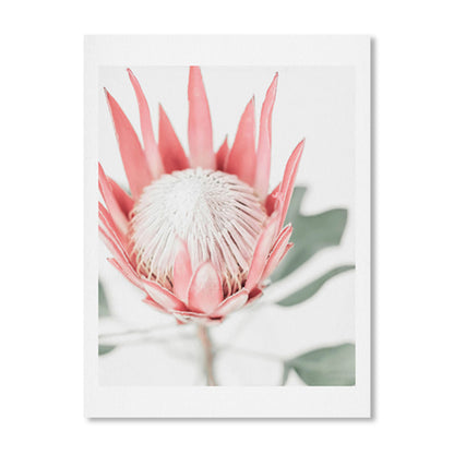 Vivolux | Texturierte Blumenleinwand Moderne Wanddekoration in heller Farbe für das Wohnzimmer, mehrere Größen