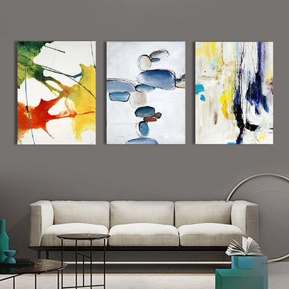 Vivolux | Leinwand Mehrteiliges Wanddekor abstrakter Expressionismus Aquarellmalerei, mehrere Größen