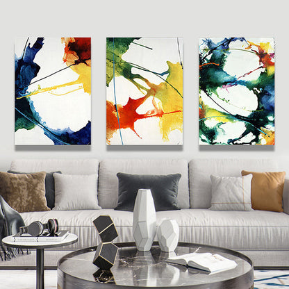 Vivolux | Leinwand Mehrteiliges Wanddekor abstrakter Expressionismus Aquarellmalerei, mehrere Größen