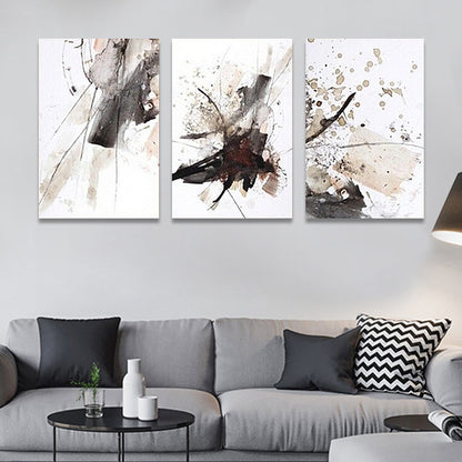 Vivolux | Leinwand Mehrteiliges Wanddekor abstrakter Expressionismus Aquarellmalerei, mehrere Größen