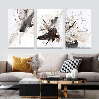 Vivolux | Leinwand Mehrteiliges Wanddekor abstrakter Expressionismus Aquarellmalerei, mehrere Größen