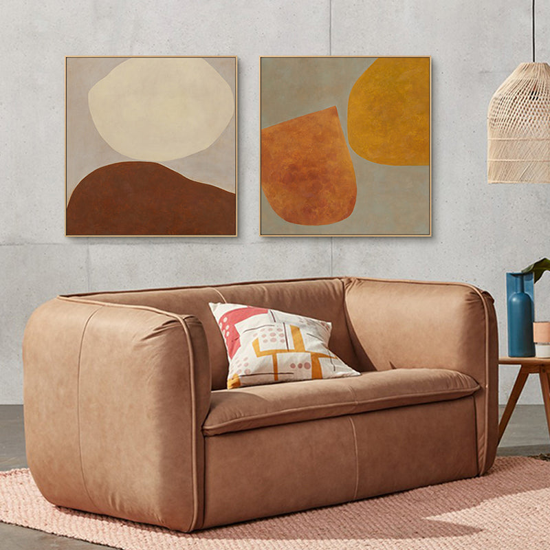 Vivolux | Abstraktes Muster Leinwandkunst Skandinavischer Stil Texturierte Wanddekoration in sanften Farben