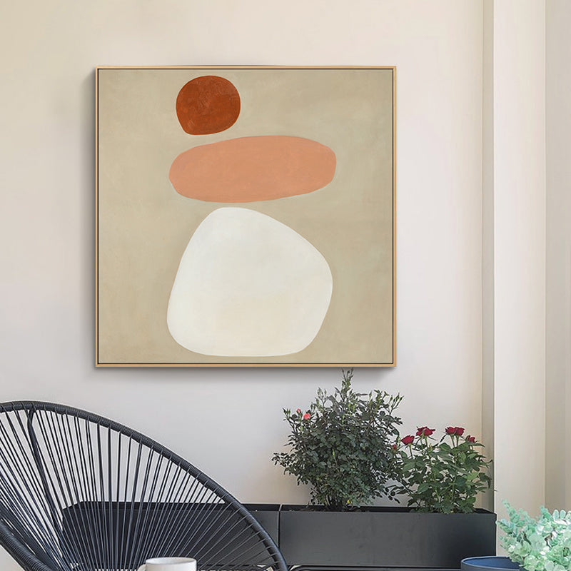 Vivolux | Abstraktes Muster Leinwandkunst Skandinavischer Stil Texturierte Wanddekoration in sanften Farben