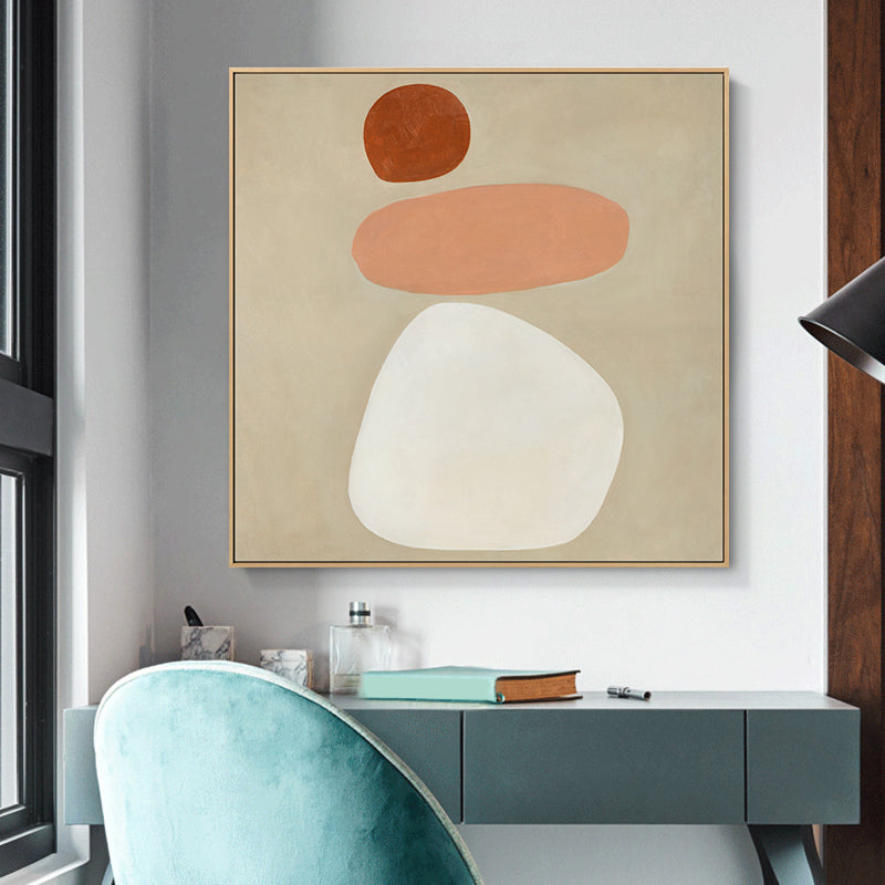 Vivolux | Abstraktes Muster Leinwandkunst Skandinavischer Stil Texturierte Wanddekoration in sanften Farben