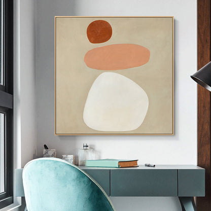 Vivolux | Abstraktes Muster Leinwandkunst Skandinavischer Stil Texturierte Wanddekoration in sanften Farben