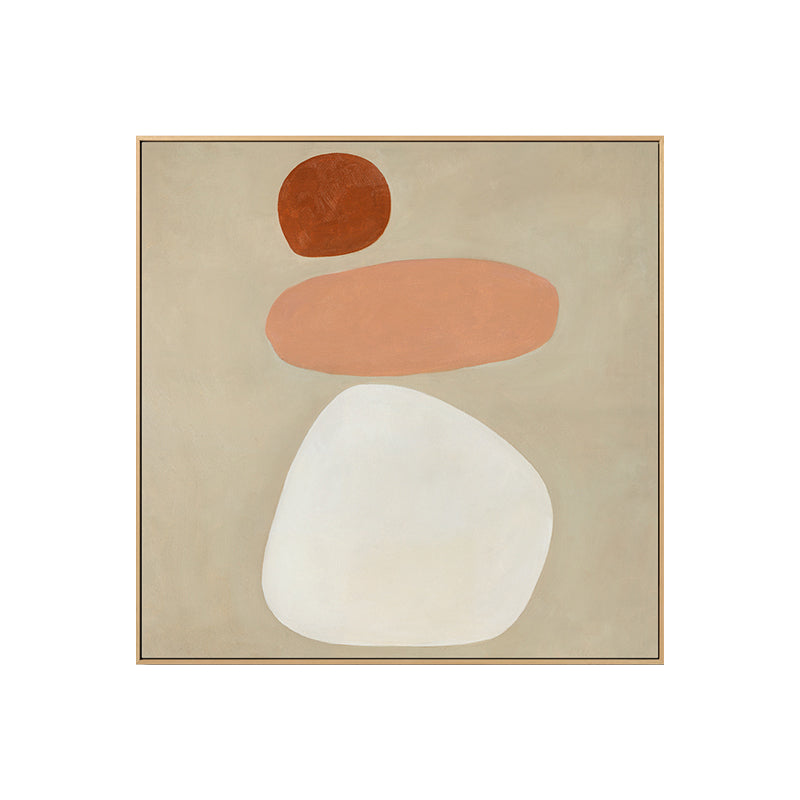 Vivolux | Abstraktes Muster Leinwandkunst Skandinavischer Stil Texturierte Wanddekoration in sanften Farben