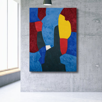 Vivolux | Neuartiges abstraktes Muster Leinwand Pop Art texturierte Wanddekoration in Pastellfarben für das Gästezimmer