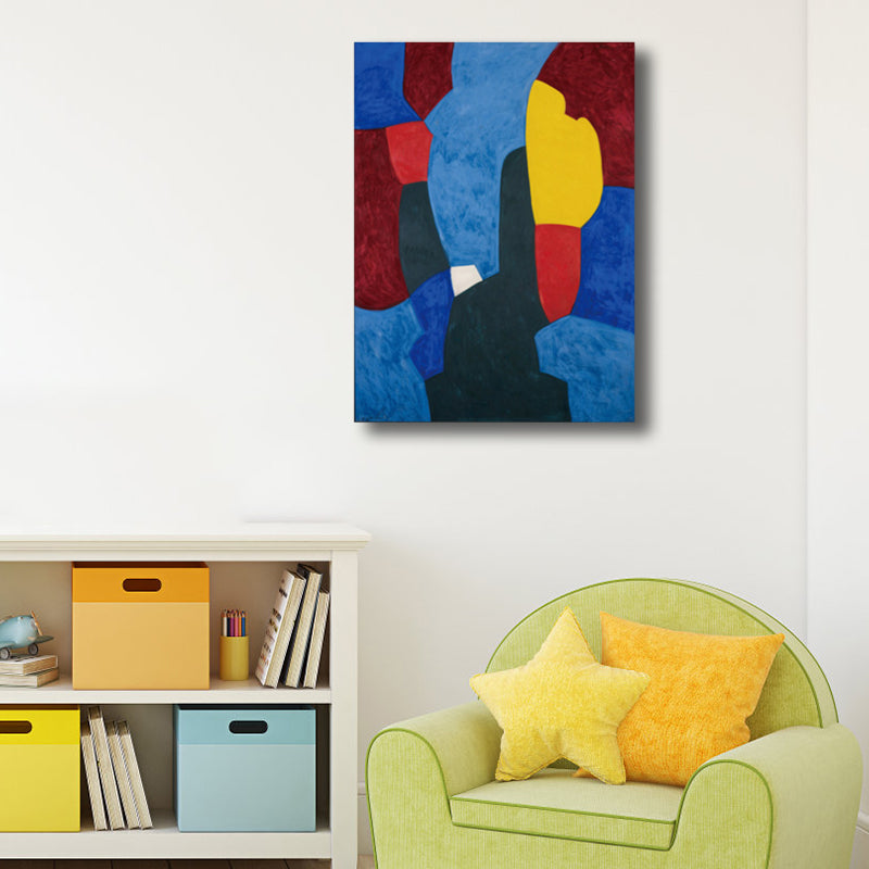 Vivolux | Neuartiges abstraktes Muster Leinwand Pop Art texturierte Wanddekoration in Pastellfarben für das Gästezimmer