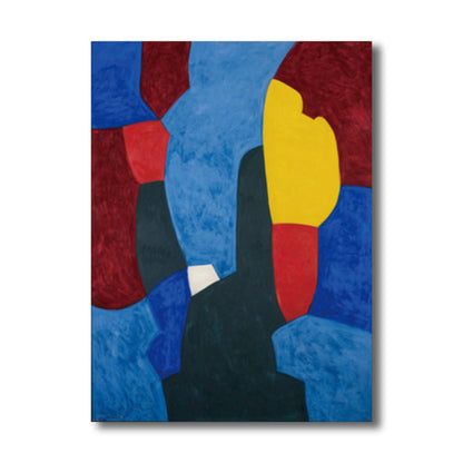 Vivolux | Neuartiges abstraktes Muster Leinwand Pop Art texturierte Wanddekoration in Pastellfarben für das Gästezimmer