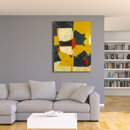 Vivolux | Neuartiges abstraktes Muster Leinwand Pop Art texturierte Wanddekoration in Pastellfarben für das Gästezimmer