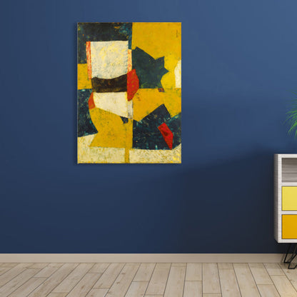 Vivolux | Neuartiges abstraktes Muster Leinwand Pop Art texturierte Wanddekoration in Pastellfarben für das Gästezimmer