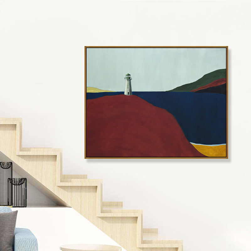 Vivolux | Weiche Farbbergansicht Canvas Natürliches Landschaft Pop Art Texturiertes Gemälde für Wohnzimmer