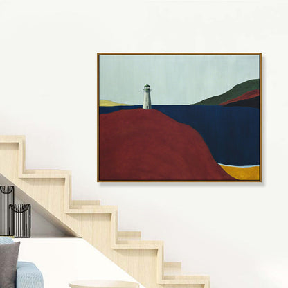 Vivolux | Weiche Farbbergansicht Canvas Natürliches Landschaft Pop Art Texturiertes Gemälde für Wohnzimmer