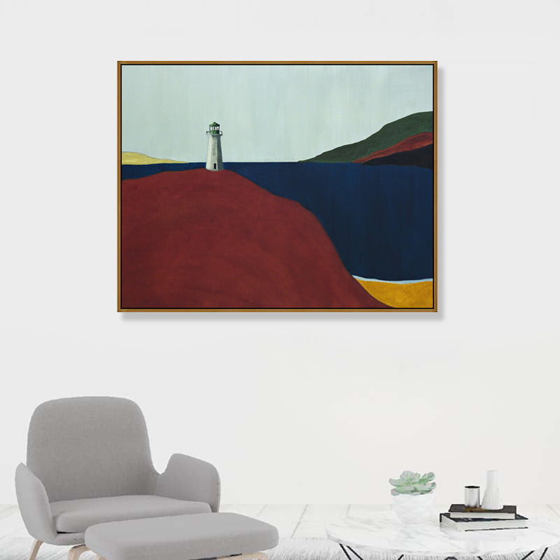 Vivolux | Weiche Farbbergansicht Canvas Natürliches Landschaft Pop Art Texturiertes Gemälde für Wohnzimmer