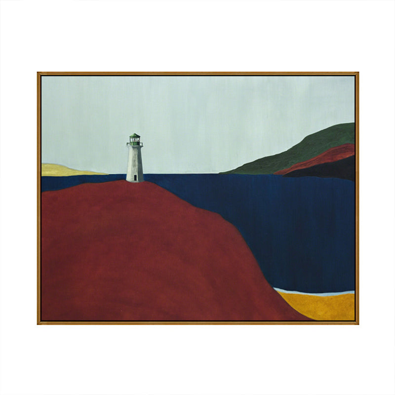 Vivolux | Weiche Farbbergansicht Canvas Natürliches Landschaft Pop Art Texturiertes Gemälde für Wohnzimmer