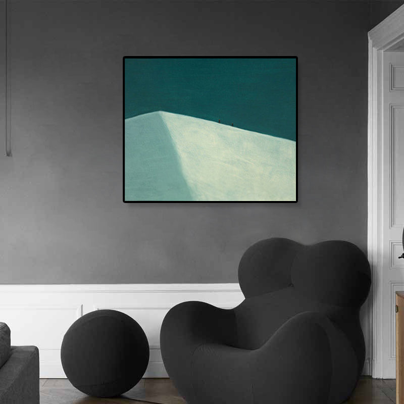 Vivolux | Weiche Farbbergansicht Canvas Natürliches Landschaft Pop Art Texturiertes Gemälde für Wohnzimmer