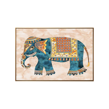 Vivolux | Asiatische Zeichnung Tier Kunst Druck Leinwand Strukturierte helle Farbe Wanddekoration für das Wohnzimmer