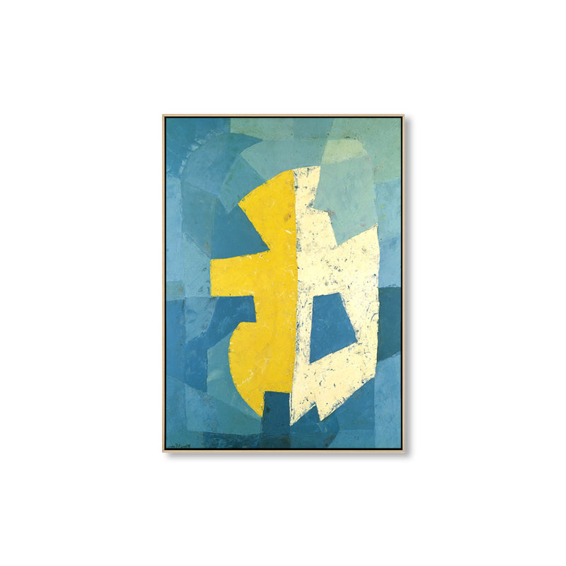 Vivolux | Farbige abstrakte Wandkunst Druck Mid-Century Modern strukturierte Leinwand für das Wohnzimmer