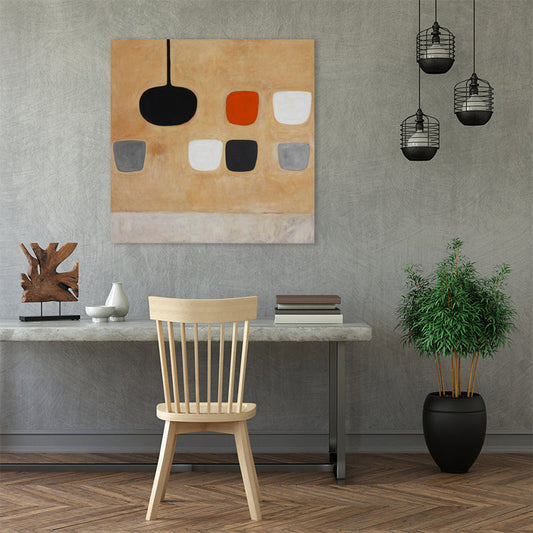 Vivolux | Helle Farben Abstract Leinwand Texturiertes Wandkunstdruck für Gästezimmer, Mehrere Größenoptionen