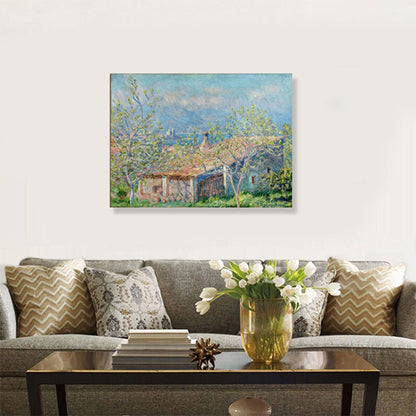 Vivolux | Farmfield Wanddekoration Impressionismus Stil Leinwanddruck, mehrere Größen verfügbar