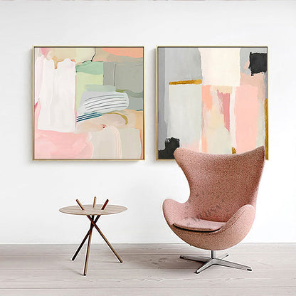 Vivolux | Abstrakter Expressionismus Stil Wasserfarben Leinwand Pastellfarbe Jungen Schlafzimmer Wandkunst Dekor