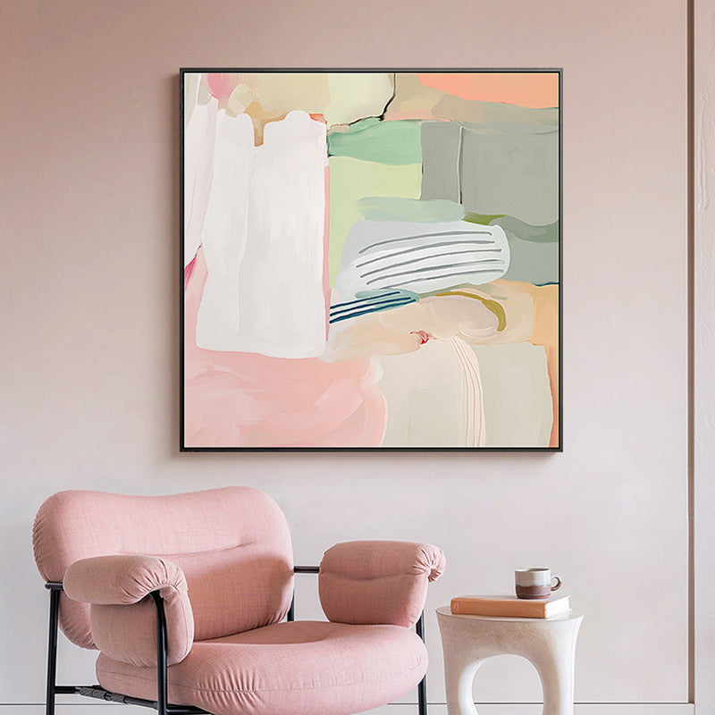 Vivolux | Abstrakter Expressionismus Stil Wasserfarben Leinwand Pastellfarbe Jungen Schlafzimmer Wandkunst Dekor