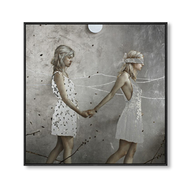 Vivolux | Surrealismus Gehende Maid Leinwand Kunstmalerei Charakter Sanfte Farbe Galerie Wanddeko