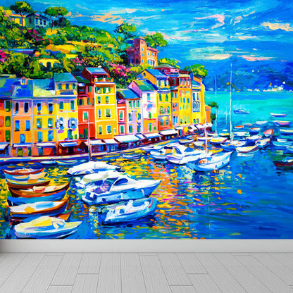 Vivolux | Klassische Außen Landschaft Wandtattoo Aufkleber Helle Farbe Fleckenbeständige Wanddekoration für Badezimmer