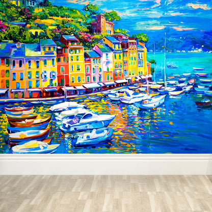 Vivolux | Klassische Außen Landschaft Wandtattoo Aufkleber Helle Farbe Fleckenbeständige Wanddekoration für Badezimmer