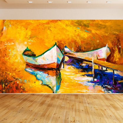 Vivolux | Klassische Außen Landschaft Wandtattoo Aufkleber Helle Farbe Fleckenbeständige Wanddekoration für Badezimmer