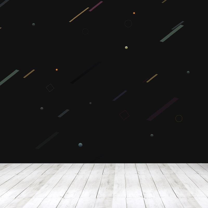 Vivolux | Ganz geometrische Wandverkleidung Wandgemälde dunkle Farbe Vliesstoff Wandkunst für Dekor, maßgeschneiderte Größen