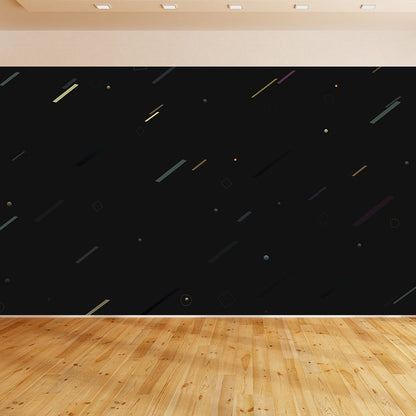 Vivolux | Ganz geometrische Wandverkleidung Wandgemälde dunkle Farbe Vliesstoff Wandkunst für Dekor, maßgeschneiderte Größen