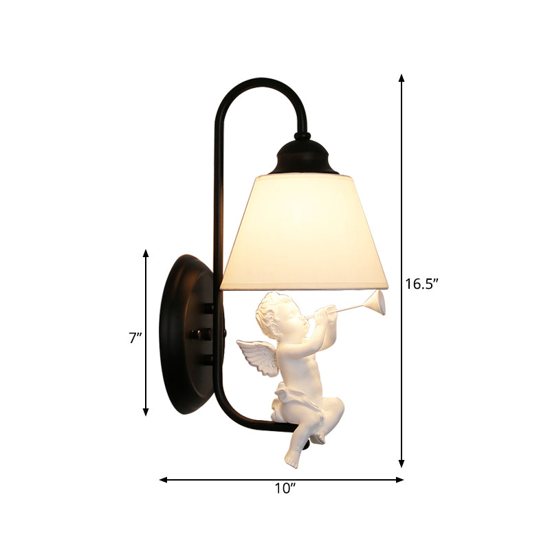 Vivolux | Kinderslaapkamer Little Angel Wandlamp met Verloopt Shade Metaal Enkele Kop Wandlamp