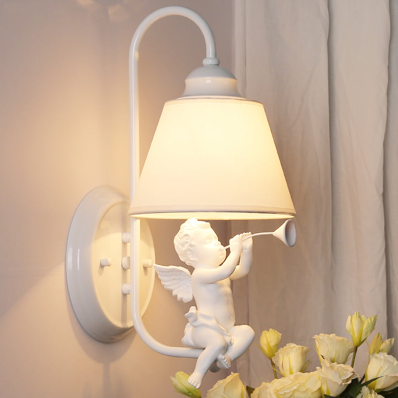 Vivolux | Kinderslaapkamer Little Angel Wandlamp met Verloopt Shade Metaal Enkele Kop Wandlamp