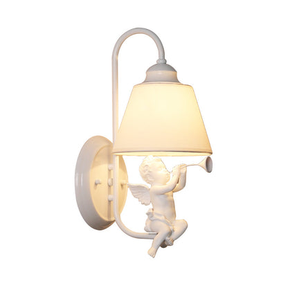 Vivolux | Kinderslaapkamer Little Angel Wandlamp met Verloopt Shade Metaal Enkele Kop Wandlamp