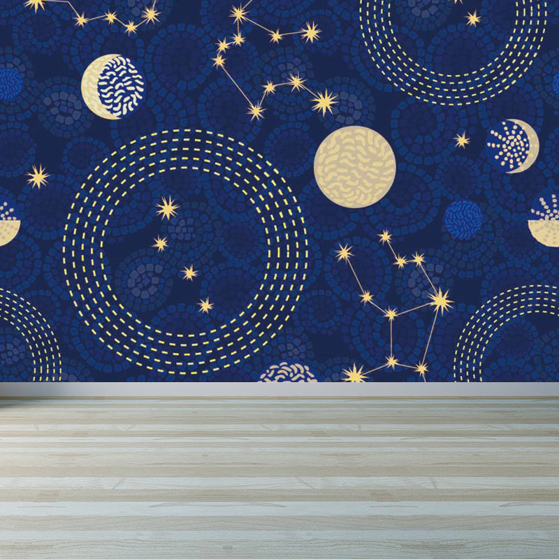 Vivolux | Pastel kleur Moderne wandschildering Behang Universum landschap Wandbekleding voor gastenkamer