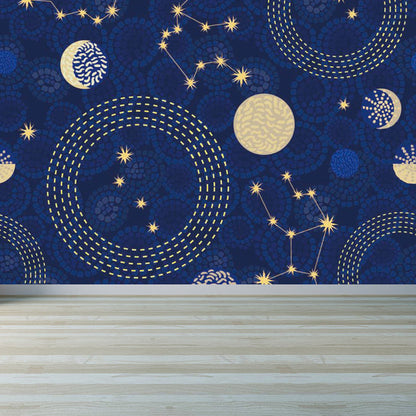 Vivolux | Pastel kleur Moderne wandschildering Behang Universum landschap Wandbekleding voor gastenkamer