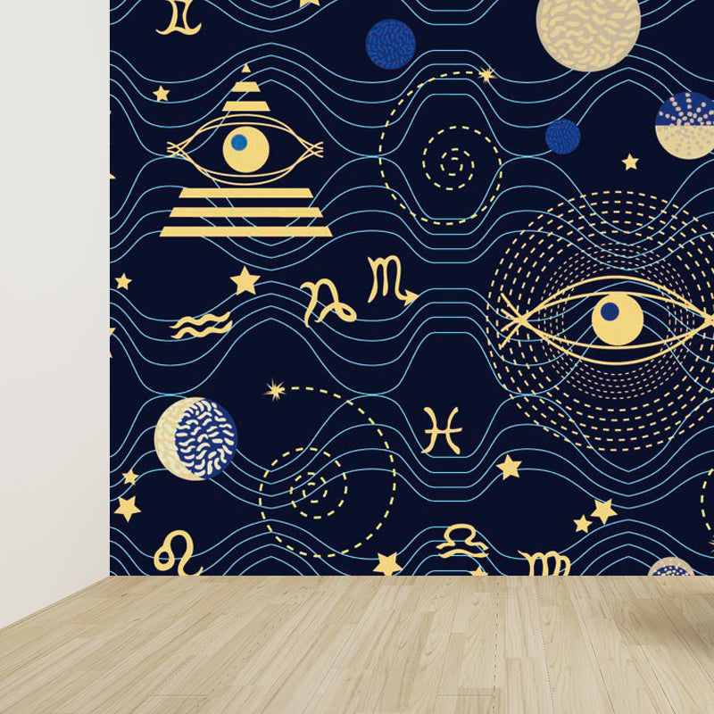 Vivolux | Pastel kleur Moderne wandschildering Behang Universum landschap Wandbekleding voor gastenkamer