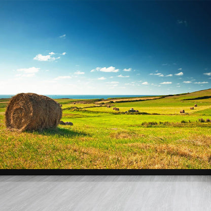 Vivolux | Große Stängel Stoppel Wandmalerei Dekor Wohnzimmer Naturszene Wandbekleidung in Lichtfarbe, Wasserdicht