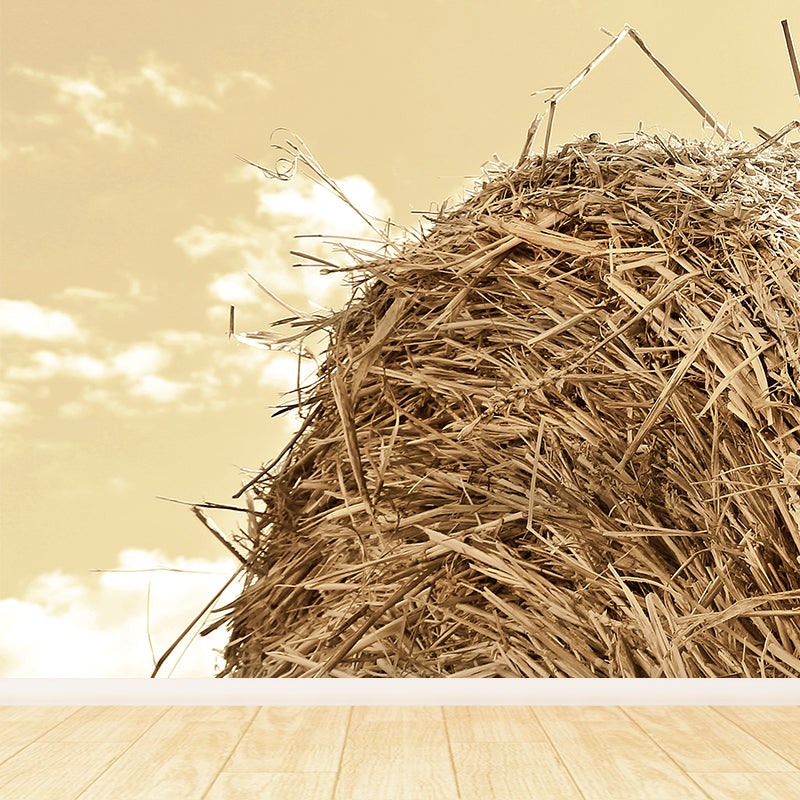 Vivolux | Große Stängel Stoppel Wandmalerei Dekor Wohnzimmer Naturszene Wandbekleidung in Lichtfarbe, Wasserdicht