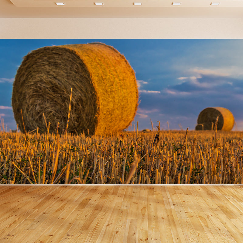 Vivolux | Große Stängel Stoppel Wandmalerei Dekor Wohnzimmer Naturszene Wandbekleidung in Lichtfarbe, Wasserdicht