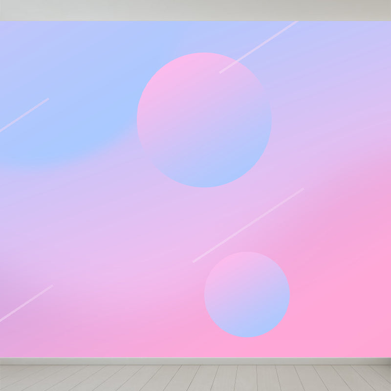 Vivolux | Geometrisch Muurbehang Zachte Kleur Moderne Stijl Wanddecoratie voor Jongeren Slaapkamer