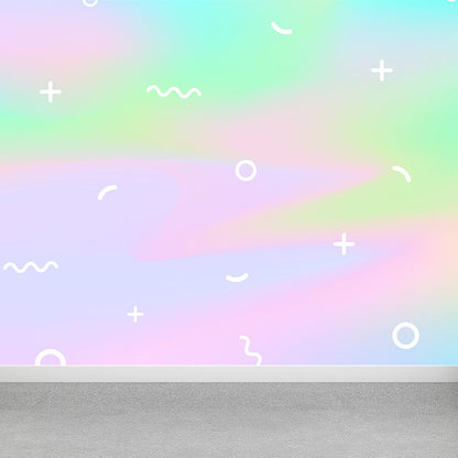 Vivolux | Geometrisch Muurbehang Zachte Kleur Moderne Stijl Wanddecoratie voor Jongeren Slaapkamer