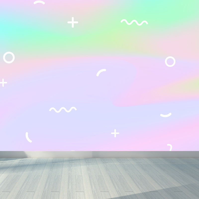 Vivolux | Geometrisch Muurbehang Zachte Kleur Moderne Stijl Wanddecoratie voor Jongeren Slaapkamer