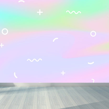 Vivolux | Geometrisch Muurbehang Zachte Kleur Moderne Stijl Wanddecoratie voor Jongeren Slaapkamer