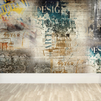 Vivolux | Coole Graffiti Muurbehang Jongenskamer Faux Metaal Wandbekleding, Op Maat Gemaakt