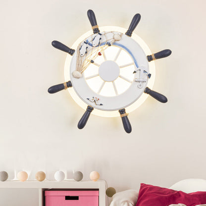 Vivolux | Rudder nachttafel wandlamp acryl LED creatieve wand sconces verlichting in lichtblauw/wit
